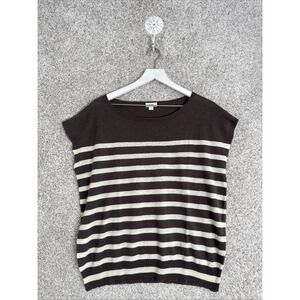 CLOSED Linen Blend Striped Blouse - Medium